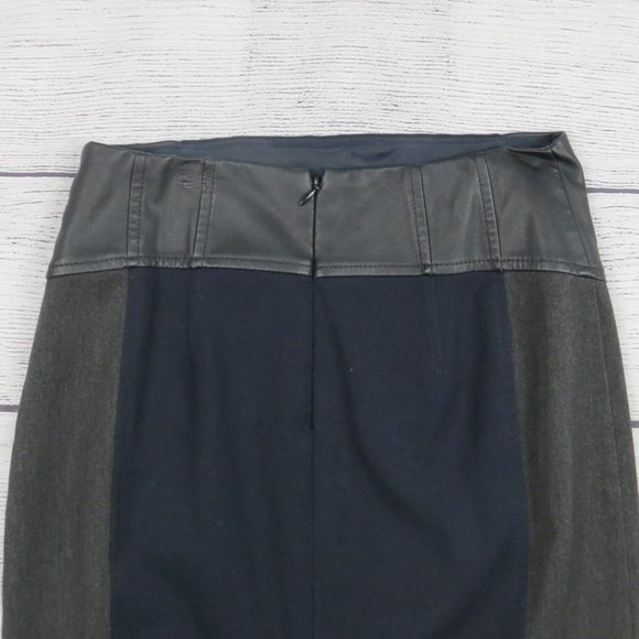 Express Navy and Gray Pencil Skirt - Picture 7 of 9